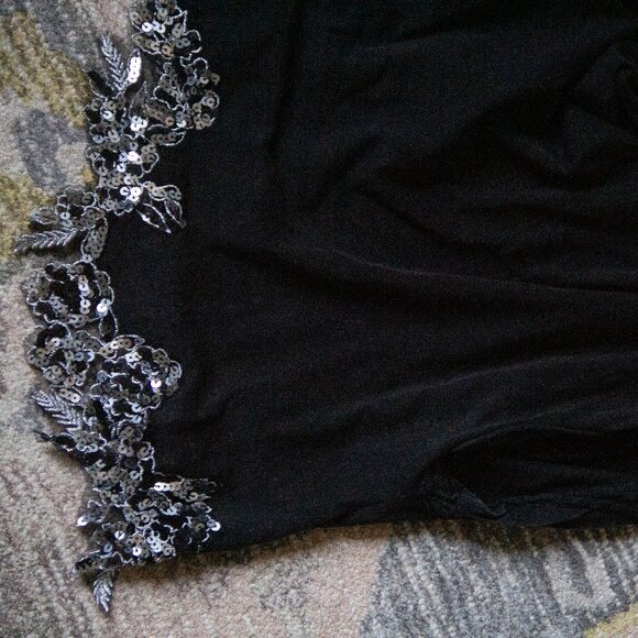 Free People Fashionably Late Top -- Black with Silver Accents - Picture 7 of 7